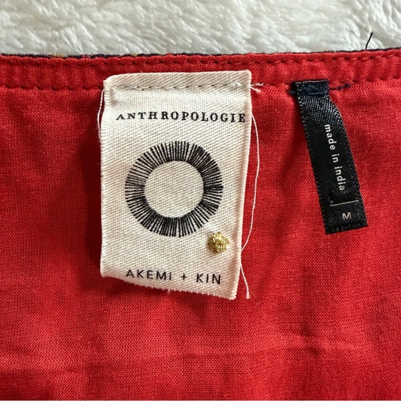 Anthropologie Akemi + Kin Rosalind Embroidered Dress Boho Festival Size Medium - Picture 8 of 13